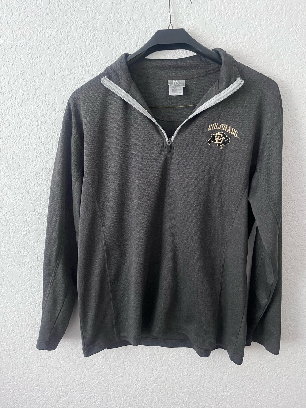 Colorado Embroidered Quarter-Zip Lightweight Pullover - Dark Gray